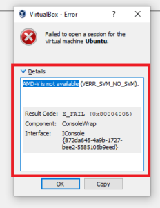 how to use virtualbox with amd